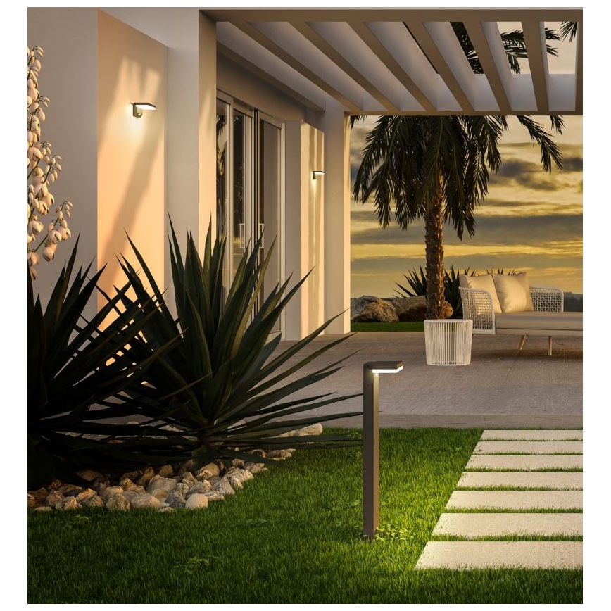 Redo 90535 - Applique a LED solare con sensore TAIYO LED/2W/3,7V 3000K IP54 antracite