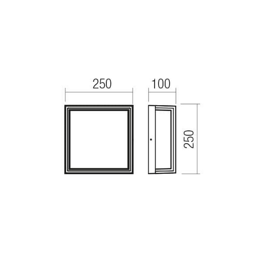 Redo 90565 - LED-Wandleuchte für den Außenbereich QUADRIS LED/20W/230V IP54 anthrazit