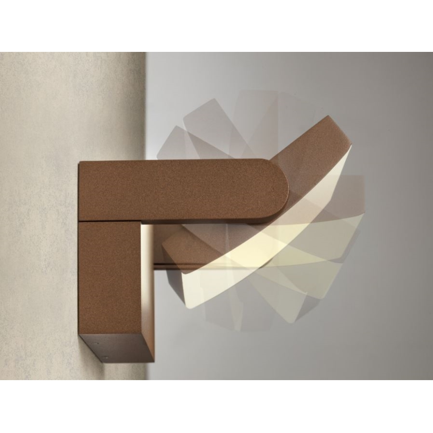 Redo 90585 - Applique a LED da esterno FLIP LED/20W/230V CRI 90 3000K IP54 marrone