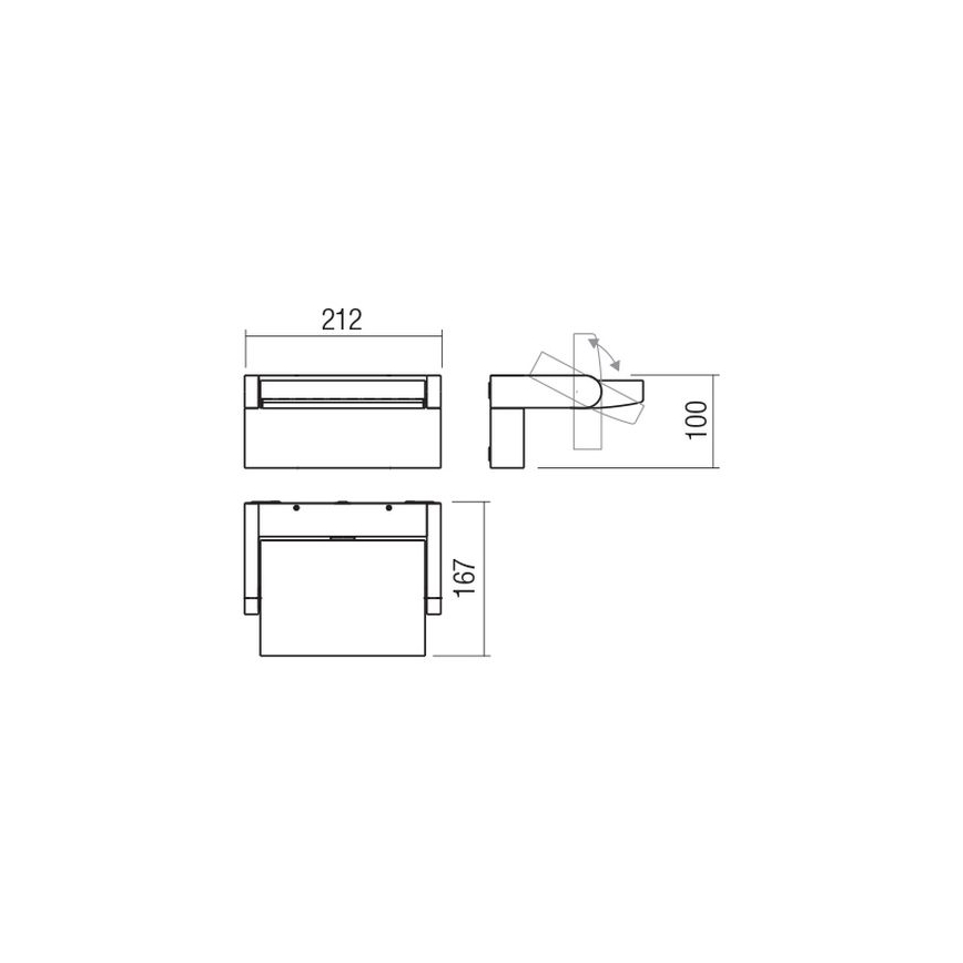 Redo 90585 - Applique a LED da esterno FLIP LED/20W/230V CRI 90 3000K IP54 marrone