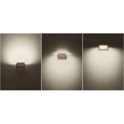 Redo 90585 - Applique da esterno LED FLIP/20W/230V 3000K CRI 90 IP54 marrone