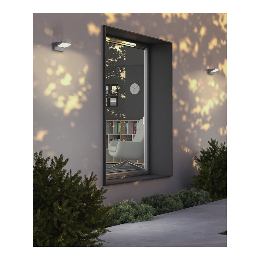 Redo 90587 - Applique LED da esterno con sensore FLIP LED/20W/230V 3000K CRI 90 IP54 antracite