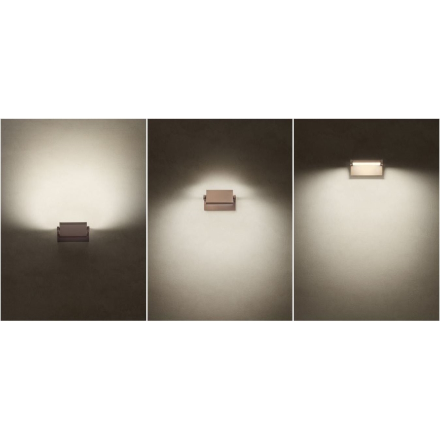 Redo 90588 - LED Applique da esterno con sensore FLIP LED/20W/230V CRI 90 3000K IP54 marrone