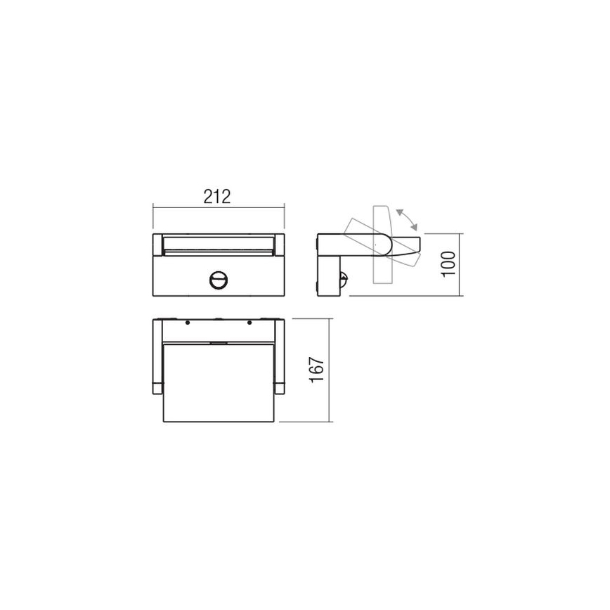 Redo 90588 - Applique murale extérieure FLIP avec détecteur LED/20W/230V 3000K IRC 90 IP54 marron