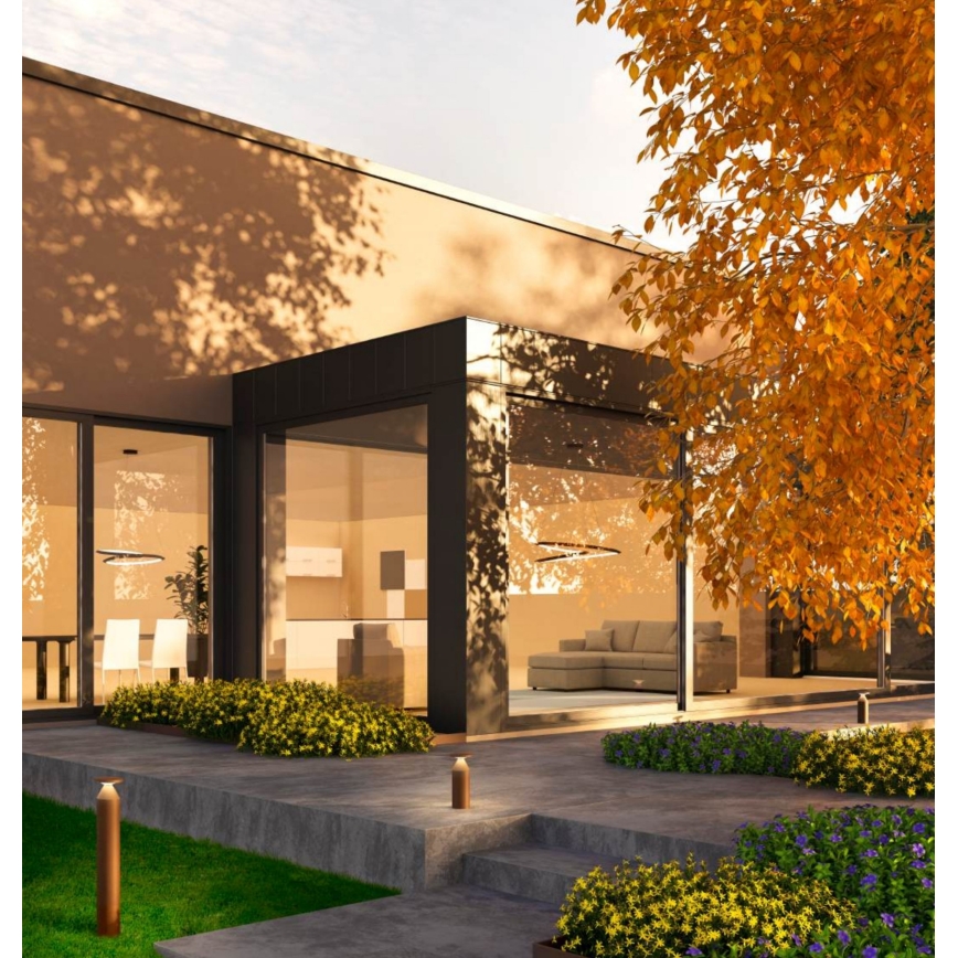 Redo 90590 - LED-Außenleuchte BIRO LED/12W/230V 3000K 30 cm CRI 90 IP65 braun