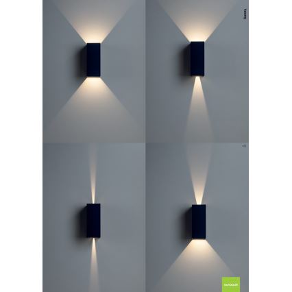 Redo 90636 - Applique a LED da esterno SONNY 2xLED/5W/230V 2200/3000/4000K IP54 antracite