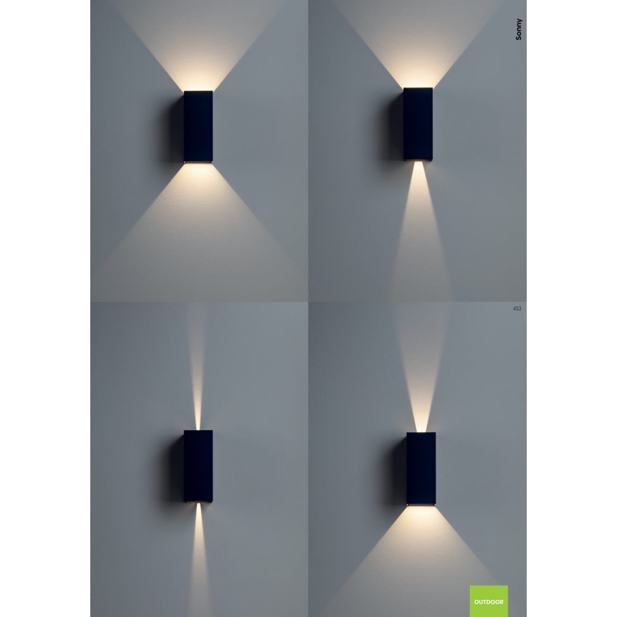 Redo 90636 - Applique a LED da esterno SONNY 2xLED/5W/230V 2200/3000/4000K IP54 antracite