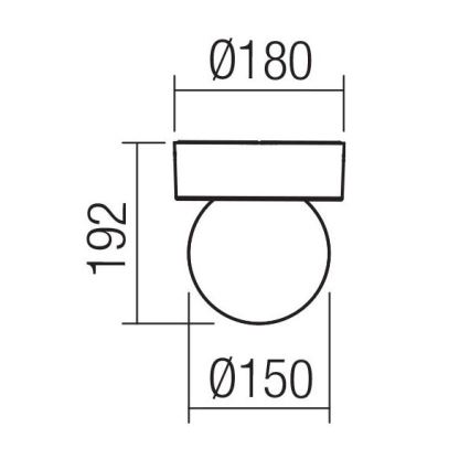 Redo 90641 - Plafoniera da esterno BULK 1xE27/28W/230V IP44 antracite