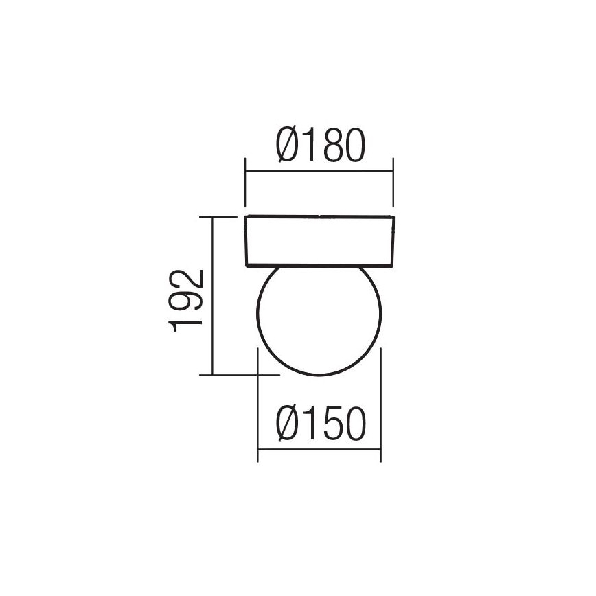 Redo 90641 - Plafoniera da esterno BULK 1xE27/28W/230V IP44 antracite