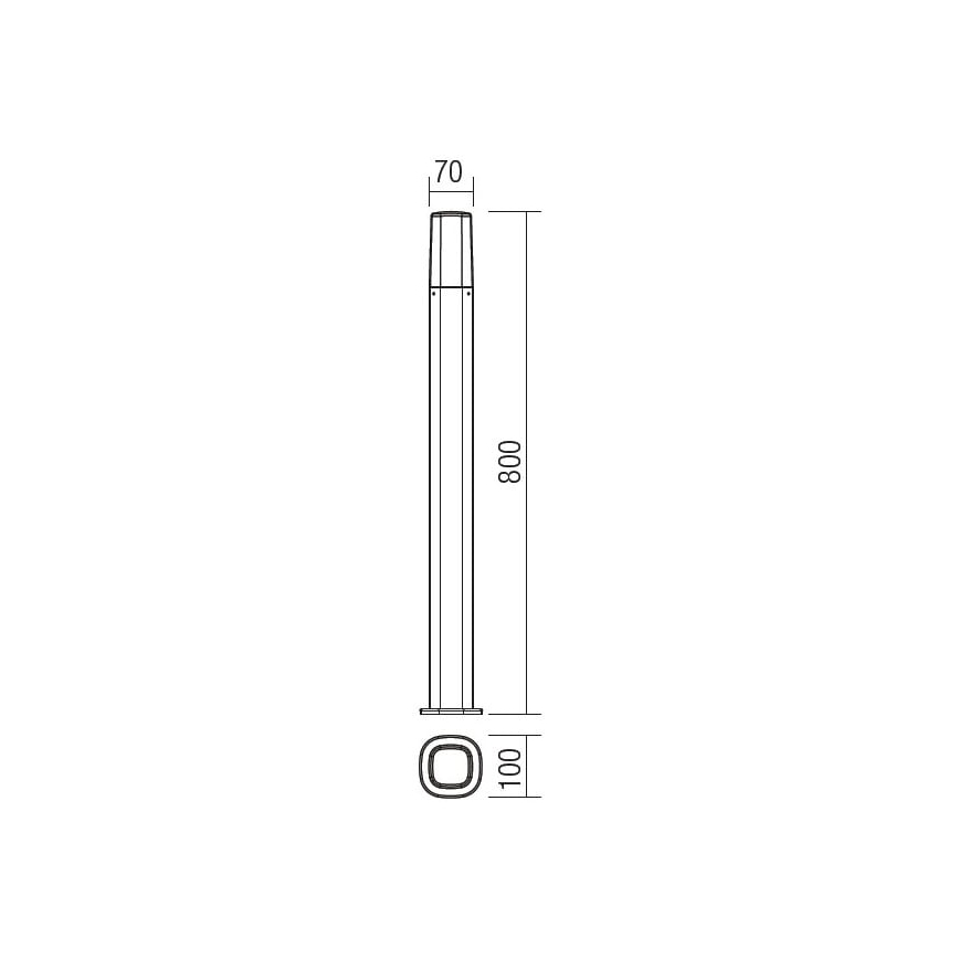 Redo 9078 - Lampada da esterno CRAYON 1xE27/42W/230V IP44