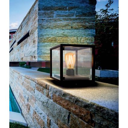 Redo 9109 - Lampe d'extérieur VITRA 1xE27/15W/230V IP54 noire