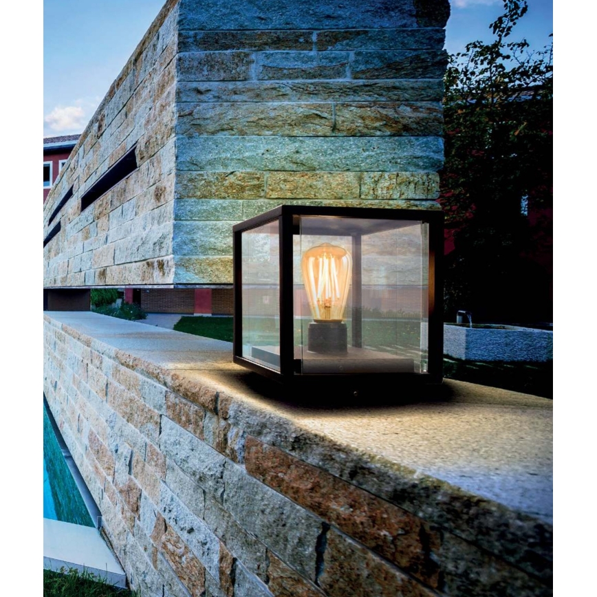 Redo 9109 - Lampe d'extérieur VITRA 1xE27/15W/230V IP54 noire