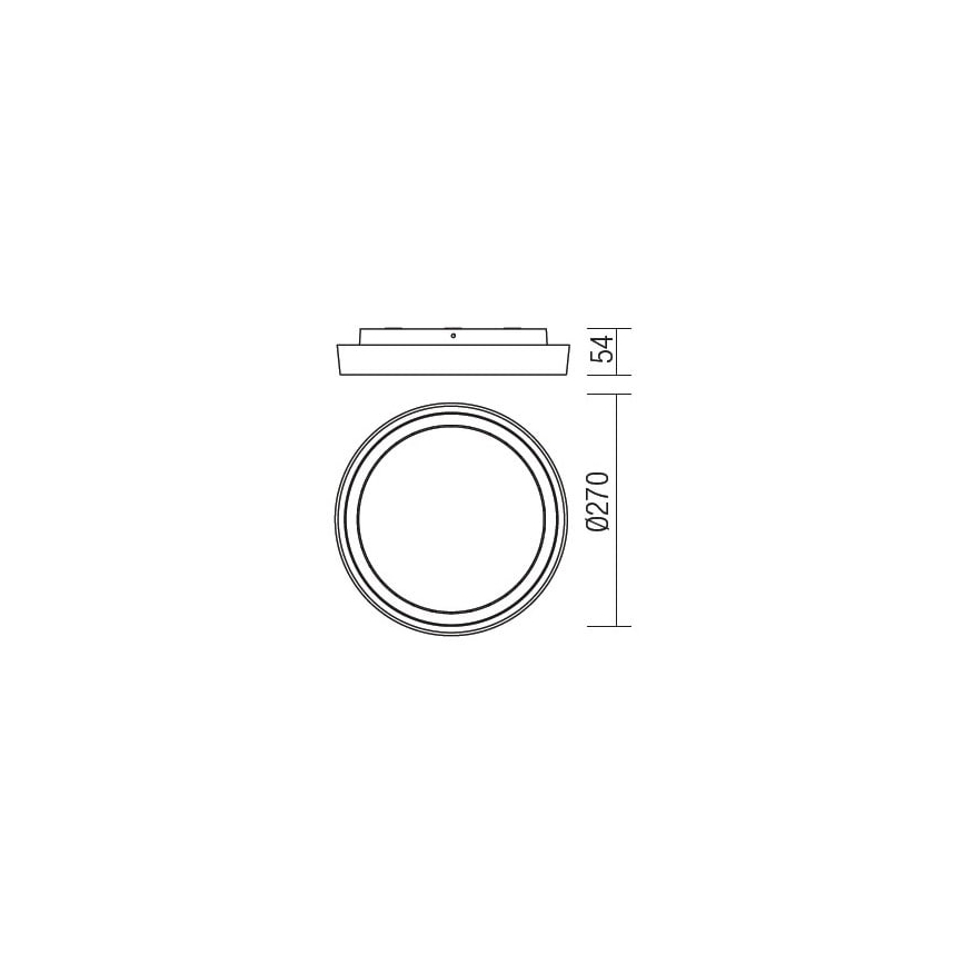 Redo 9180 - LED-Deckenleuchte für den Außenbereich BEZEL LED/25W/230V d 27 cm IP54 weiß