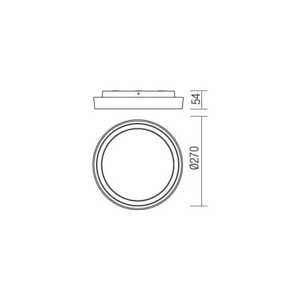 Redo 9180 - Plafoniera LED da esterno BEZEL LED/25W/230V diametro 27 cm IP54 bianco