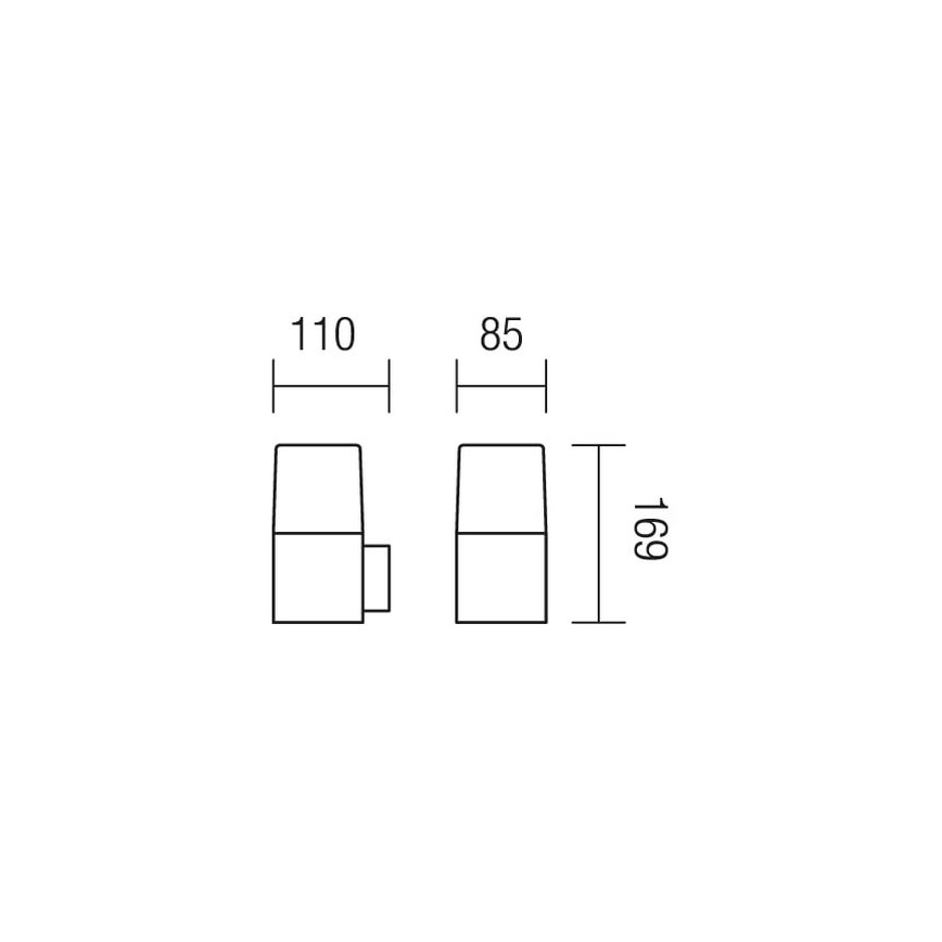 Redo 9265 - Applique da esterno TOGO 1xE27/13W/230V IP44