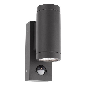 Redo 9453 - Applique murale LED extérieure avec détecteur VINCE 2xLED/3W/230V IP54 anthracite