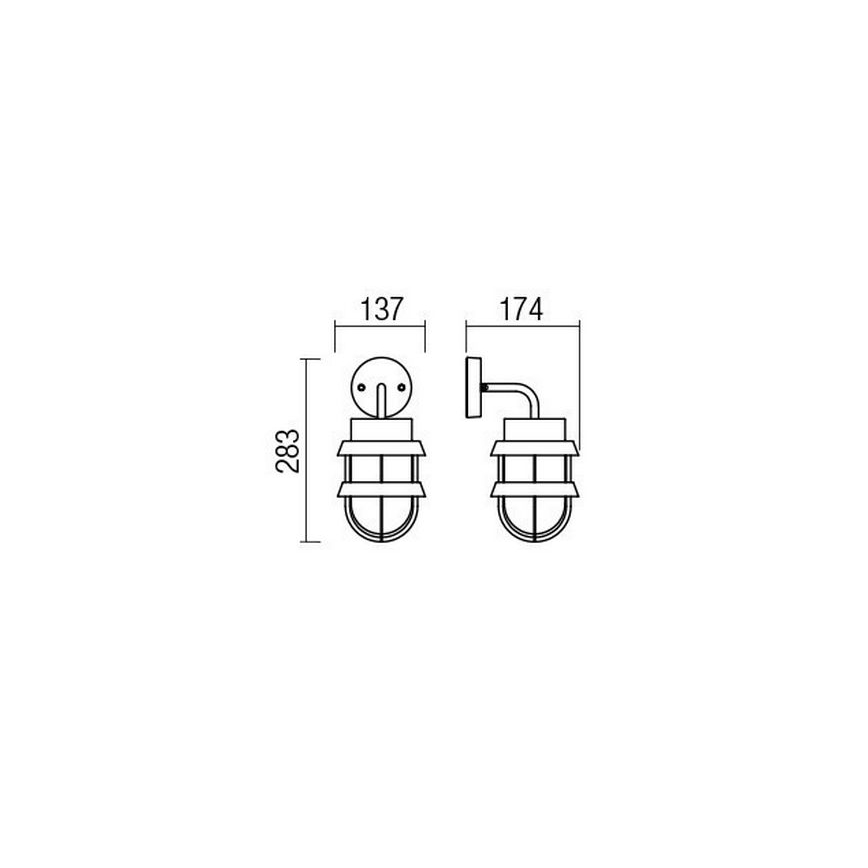 Redo 9498 - Applique murale extérieure CLAUT 1xE27/42W/230V IP44 anthracite