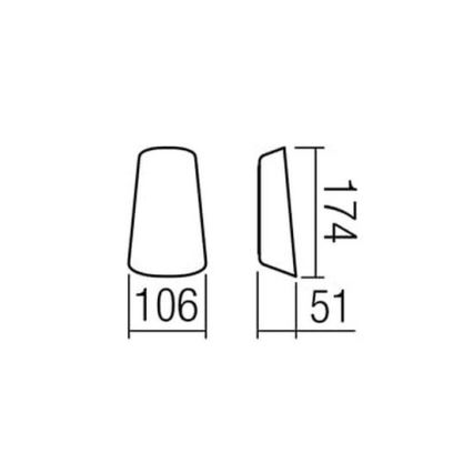 Redo 9536 - Applique murale d'extérieur LED TWILL LED/11W/230V IP65