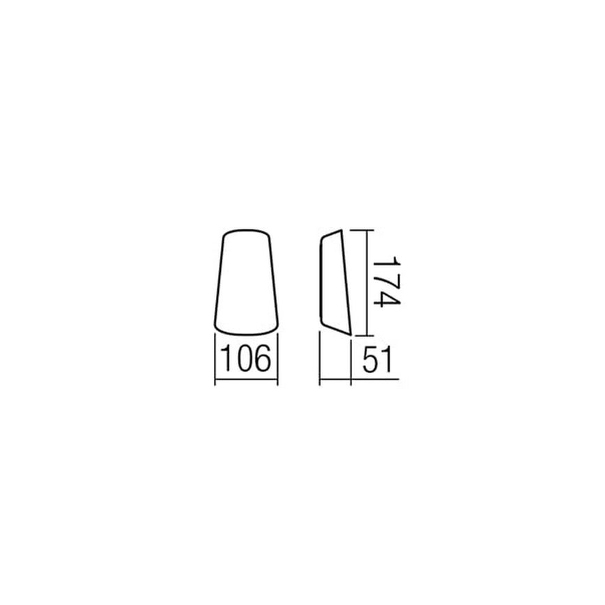 Redo 9536 - LED Auβen-Wandbeleuchtung TWILL 1xLED/11W/230V IP65