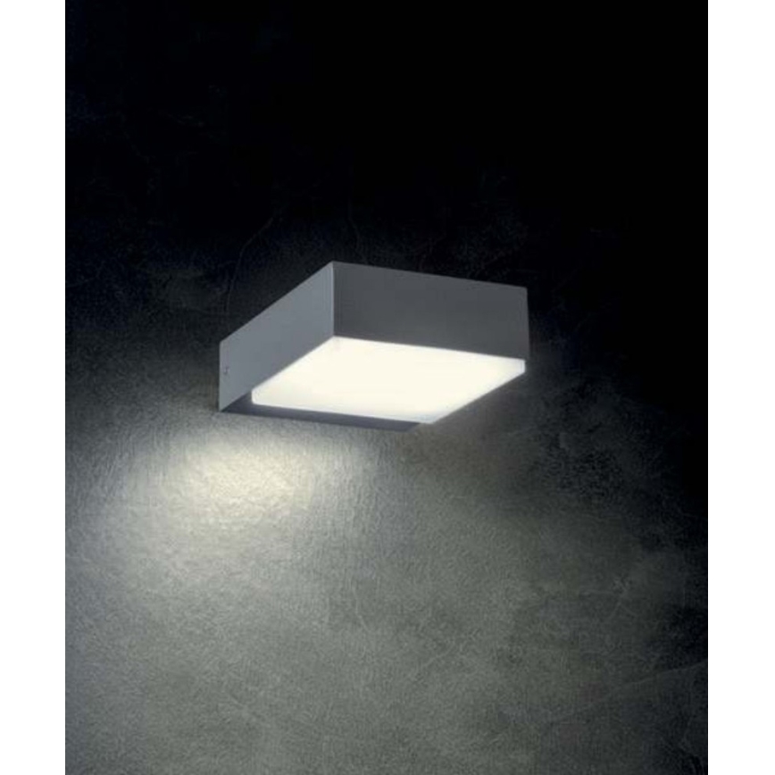 Redo 9560 - Applique da parete per esterni CUBE LED/7,5W/230V 3000K IP54 antracite