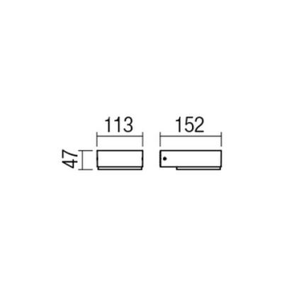 Redo 9560 - Applique da parete per esterni CUBE LED/7,5W/230V 3000K IP54 antracite