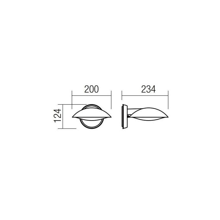 Redo 9617 - Applique murale extérieure LED CAPP LED/12W/230V IP54 anthracite