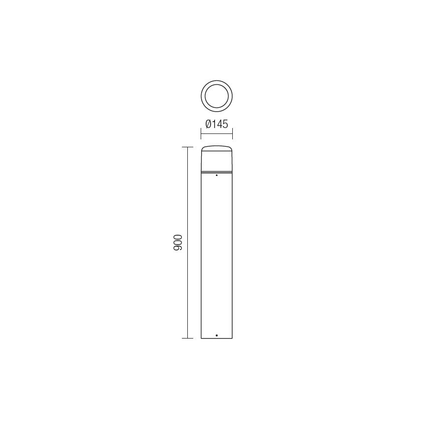 Redo 9682 - Lampada da esterno LED CYCLO LED/9W/230V 2900-3100K 90 cm IP54 antracite