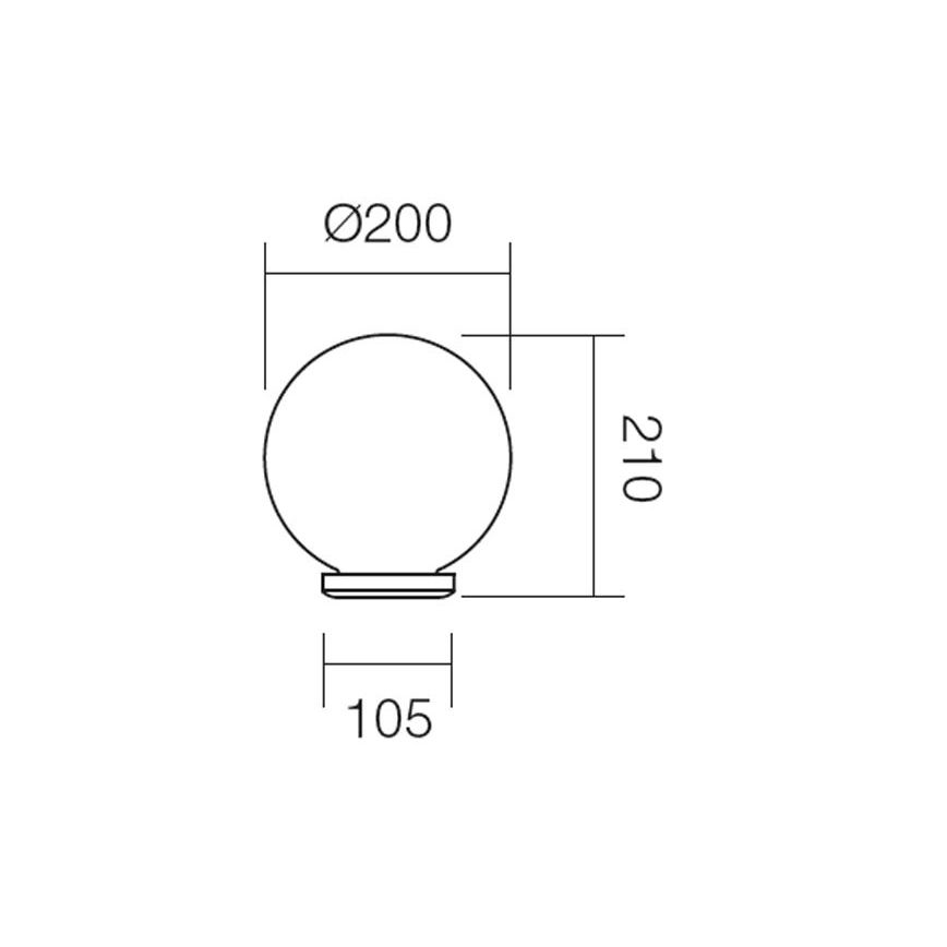 Redo 9761 - Abat-jour de rechange pour luminaire extérieur SFERA d. 20 cm IP44 blanc