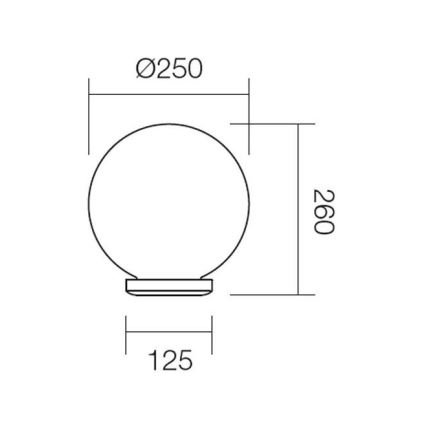 Redo 9770 - Ersatzlampenschirm für Outdoor-Leuchte SFERA d 25 cm IP44 braun