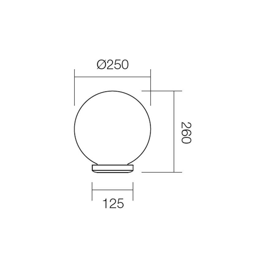 Redo 9770 - Ersatzlampenschirm für Outdoor-Leuchte SFERA d 25 cm IP44 braun