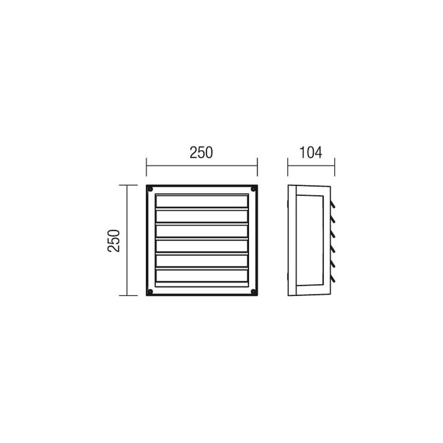 Redo 9893 - Applique murale extérieur BRICK 2xE27/42W/230V IP54