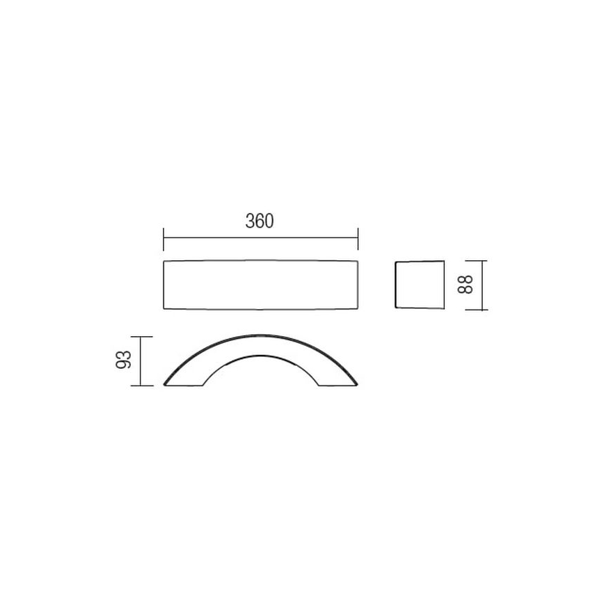 Redo 9903 - Applique murale LED extérieure ECLIPSE 3xLED/3W/230V IP54