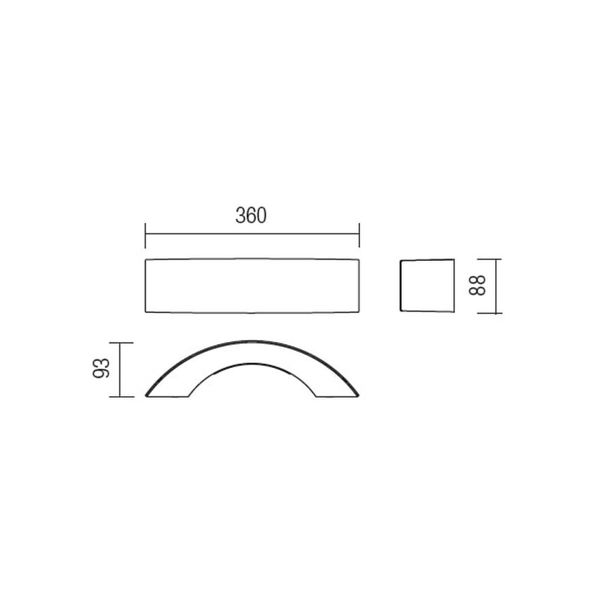 Redo 9904 - LED Auβen-Wandbeleuchtung ECLIPSE 3xLED/3W/230V IP54