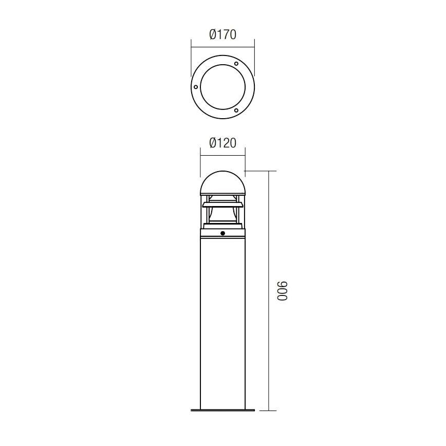 Redo 9946 - Lampada da esterno ARGO 1xE27/42W/230V IP54 marrone