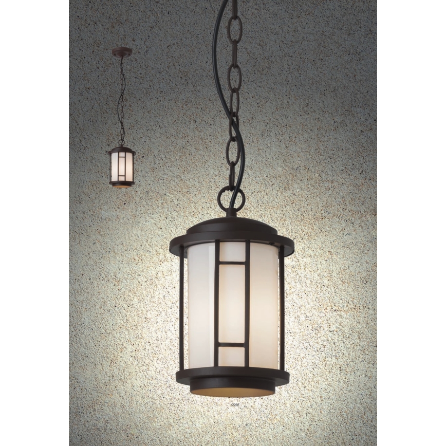 Redo 9956 - Lampadario da esterno a sospensione con catena BRISTOL 1xE327/42W230V IP23