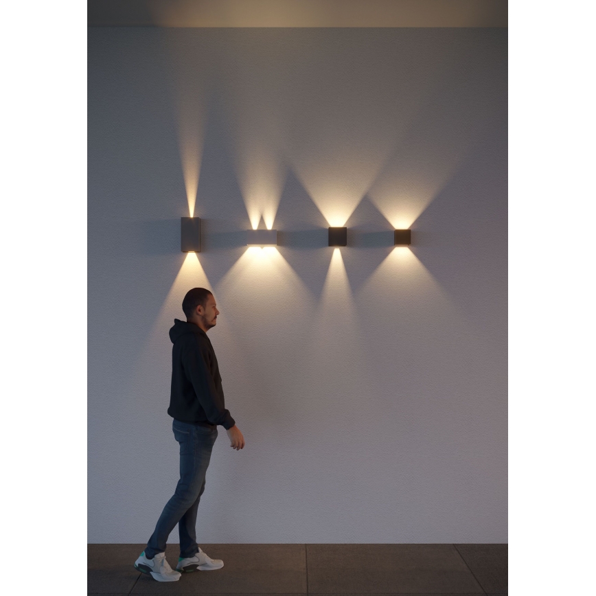 Redo 90553 - Applique a LED da esterno VARY 2xLED/10W/230V 3000K IP54 antracite