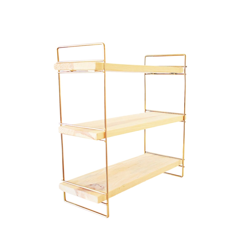 Regal-Organizer 45x40 cm golden/braun