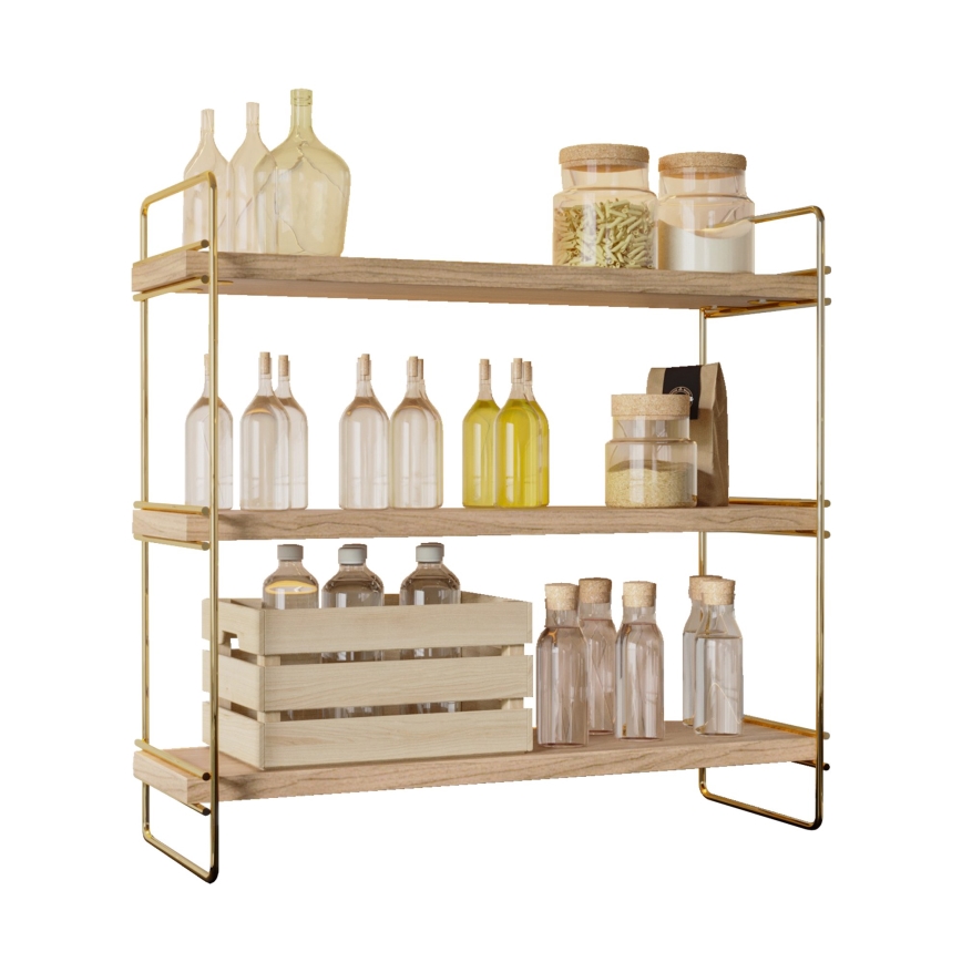 Regal-Organizer 45x40 cm golden/braun