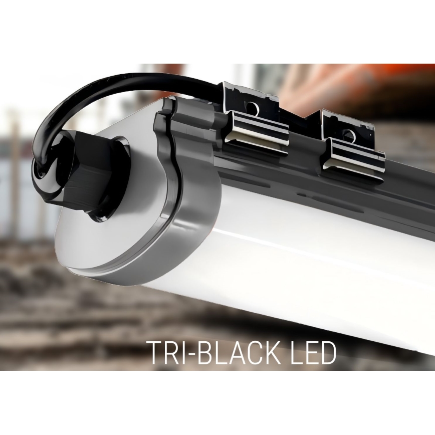 Réglette de cuisine LED/60W/230V 6000K 120 cm IP65 noir