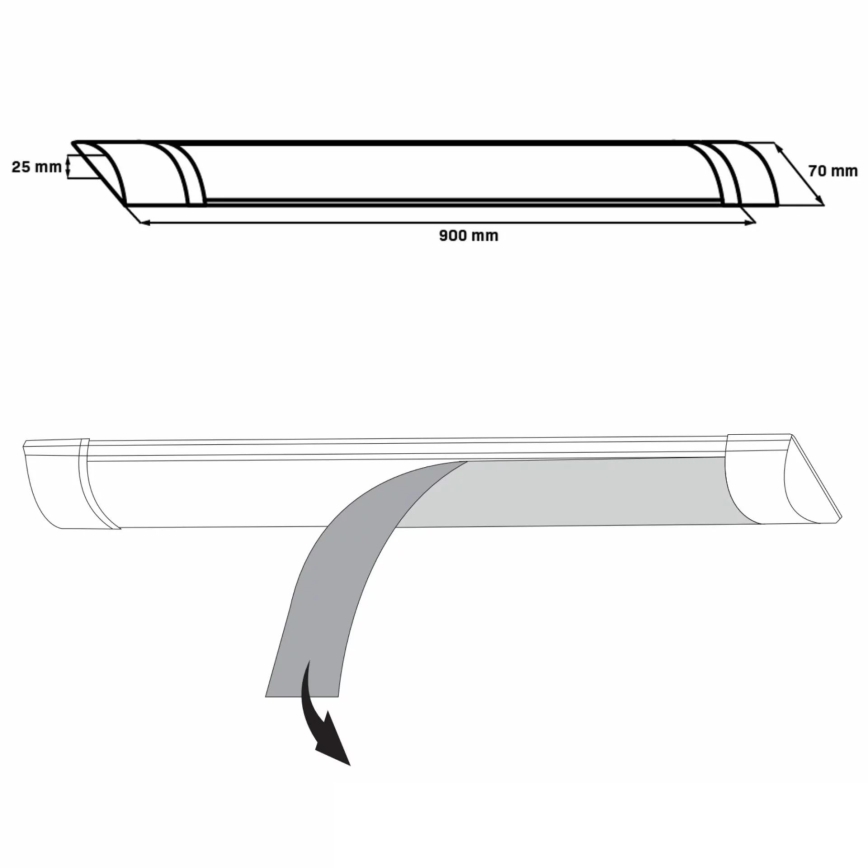 Réglette LED de cuisine LED/30W/230V 4000K 90 cm blanc