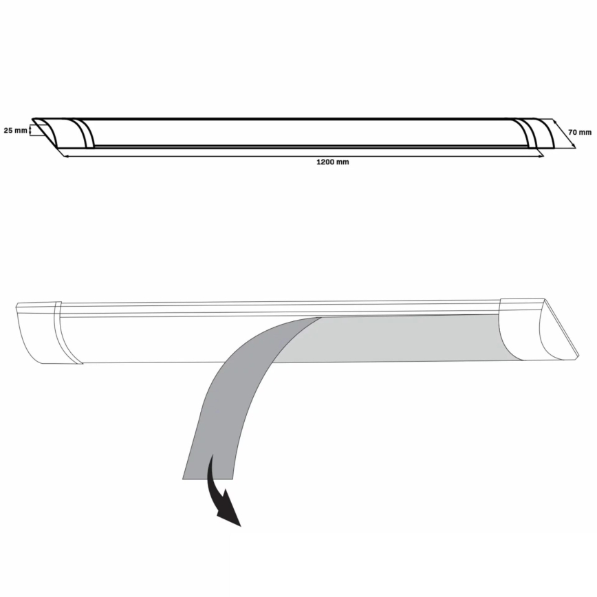 Réglette LED de cuisine LED/36W/230V 4000K 120 cm blanc