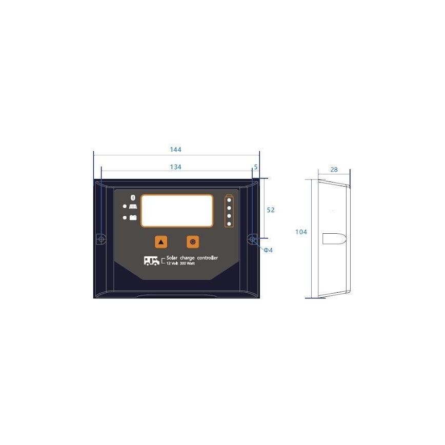 Regolatore di carica solare intelligente PWM 12V/20A