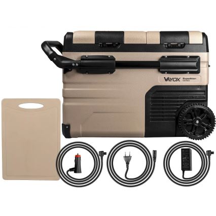 Reise-Kühlbox mit LCD-Anzeige 39 l 230V/12V/24V braun