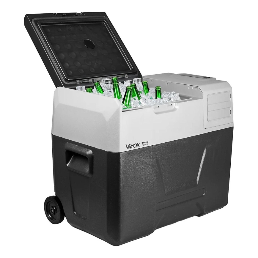 Reise-Kühlbox mit LCD-Anzeige 40 l 230V/12V/24V schwarz