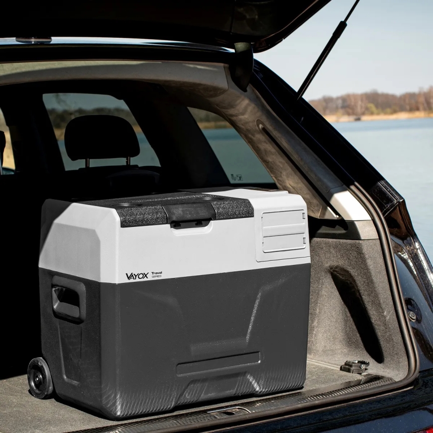 Reise-Kühlbox mit LCD-Anzeige 40 l 230V/12V/24V schwarz
