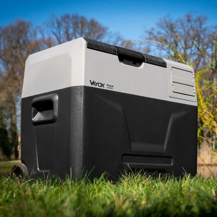 Reise-Kühlbox mit LCD-Anzeige 40 l 230V/12V/24V schwarz