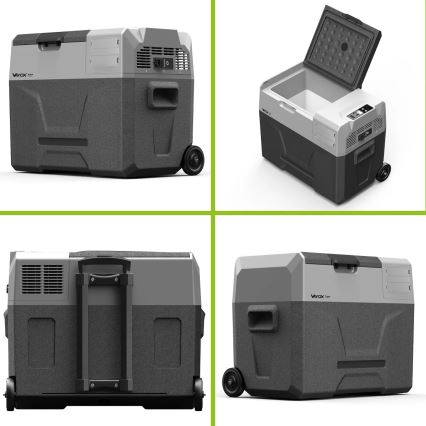 Reise-Kühlbox mit LCD-Anzeige 40 l 230V/12V/24V schwarz