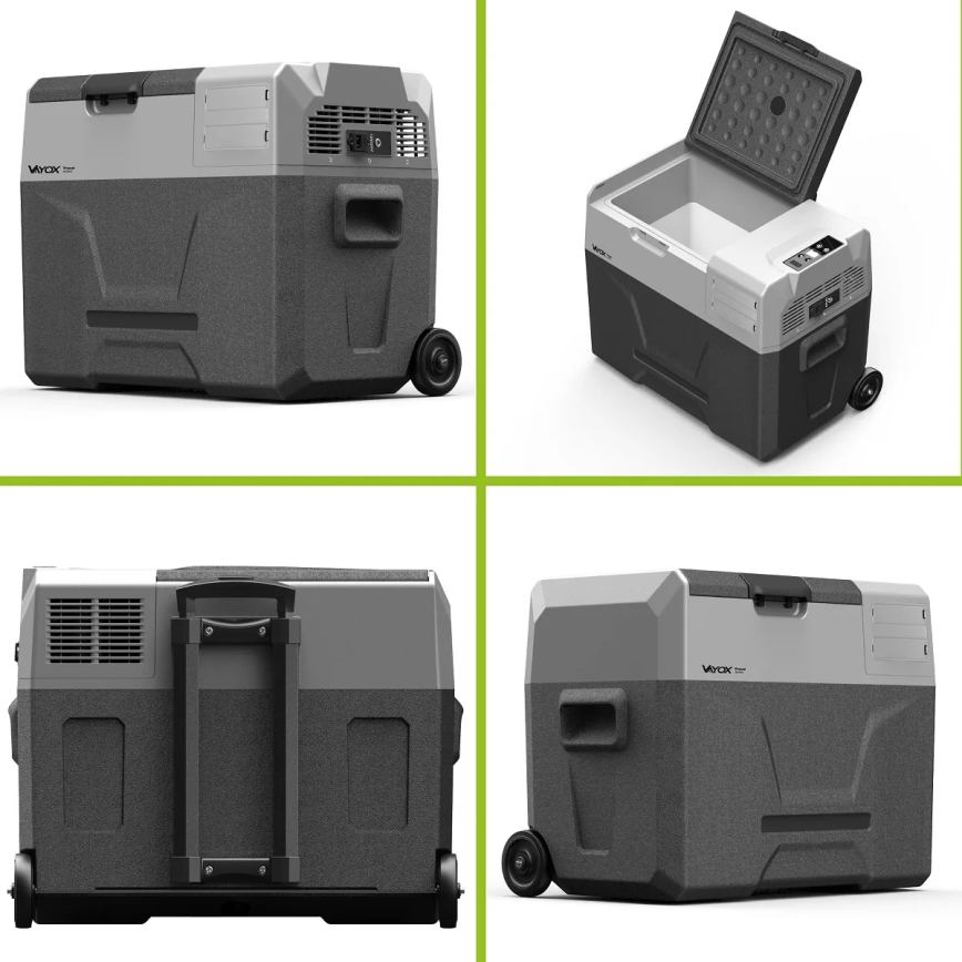 Reise-Kühlbox mit LCD-Anzeige 40 l 230V/12V/24V schwarz