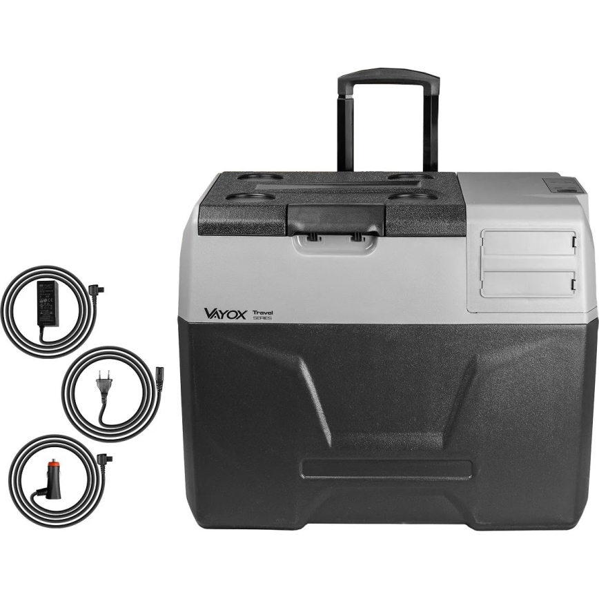 Reise-Kühlbox mit LCD-Anzeige 40 l 230V/12V/24V schwarz