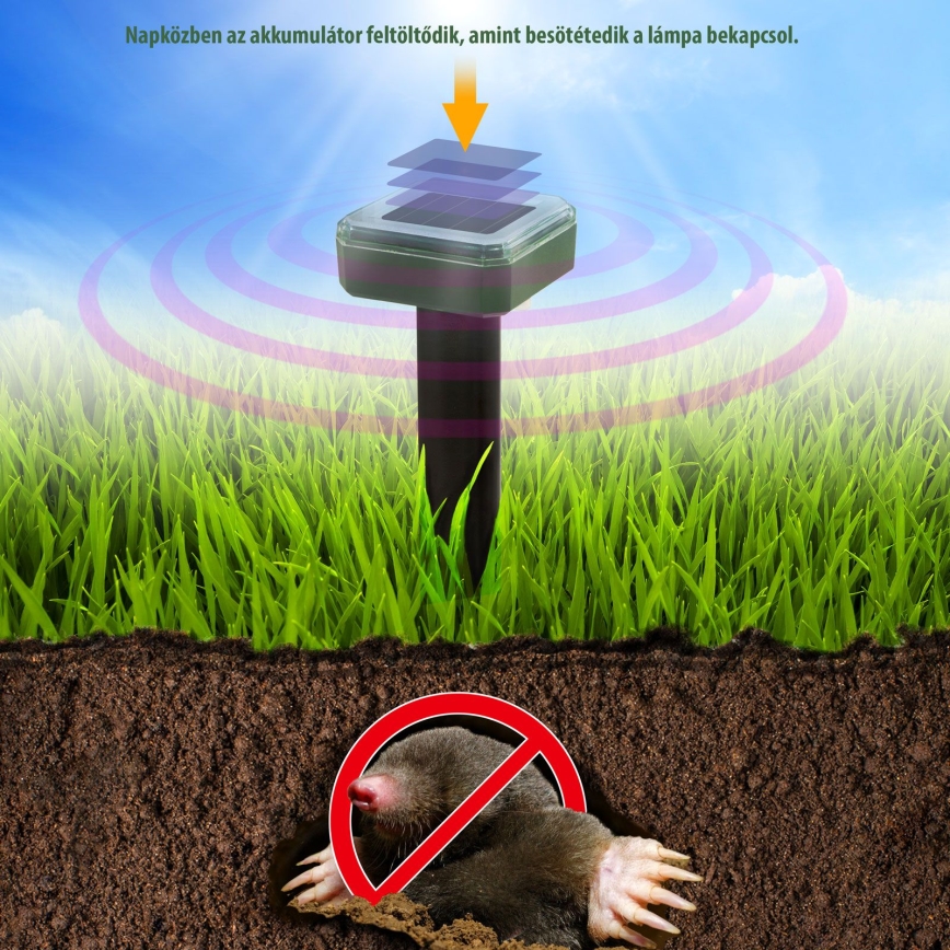 Répulsif solaire pour rongeurs 1,2V 80 mAh IP44